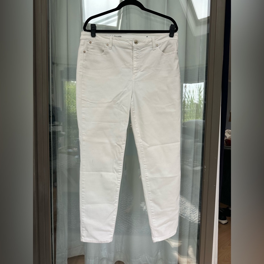 Talbots White Slim Ankle Skinny Jeans